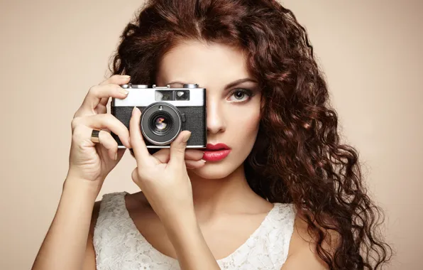 Background, the situation, the camera, Girl. model