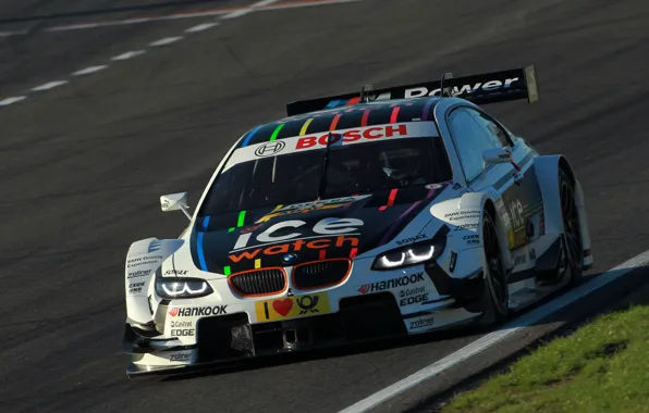 Grass, asphalt, markup, bmw, BMW, twilight, dtm, DTM