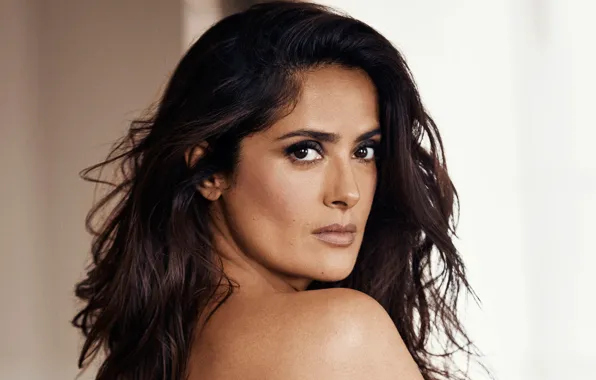Look, portrait, actress, brunette, hairstyle, Salma Hayek, Salma Hayek, Evening Standard