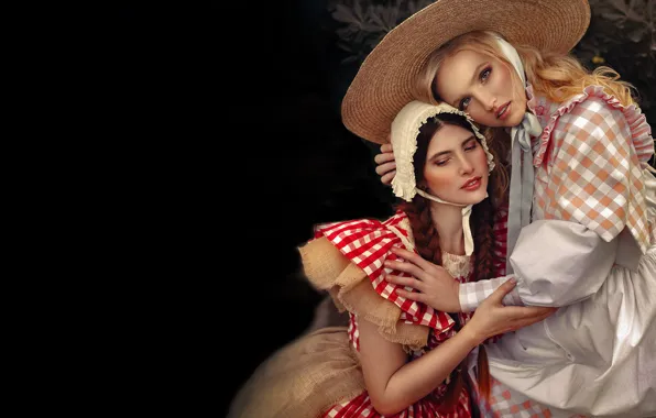 Sisters, Model Julia Bzoviy, Photography and retouching by Rebekah Saray, Model Barbara Navarro