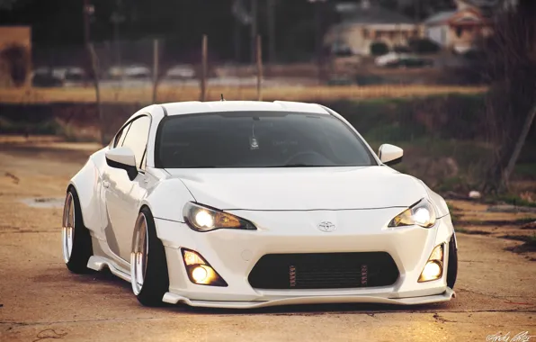 Picture white, subaru, toyota, jdm, tuning, low, brz, stance