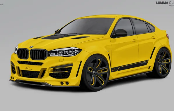 Yellow, BMW, BMW, 2010, F16, Lumma Design, X6 M