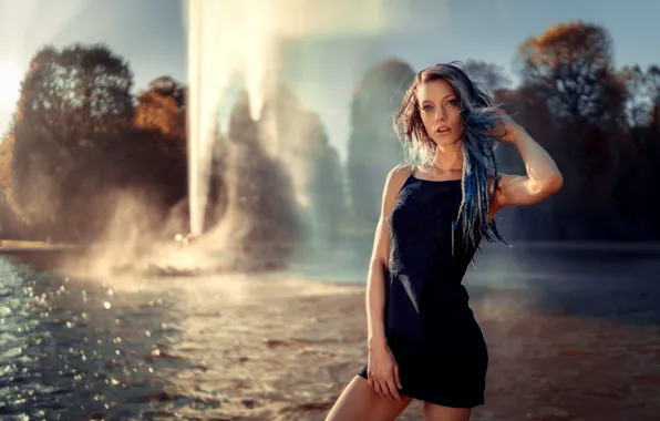 Picture girl, pose, background