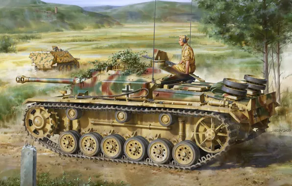 Germany, Art, SAU, Tank fighter, The Wehrmacht, Assault gun, StuG III Ausf F8, German self …