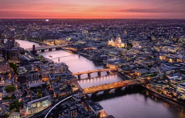 Picture England, London, Sunset, Home, The city, River, Thames, Sunset