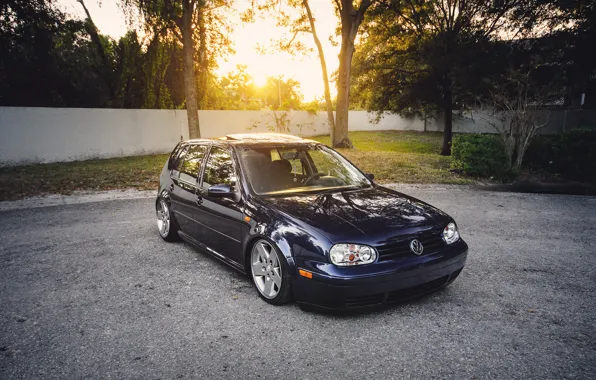 Picture golf, blue, mk4, Volkswagtn