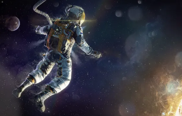 Picture energy, space, star, the suit, art, astronaut