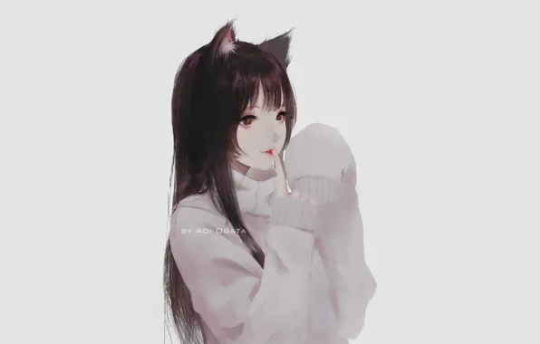 Girl, neko, kitty