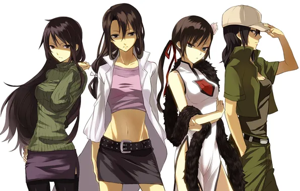 Skirt, strap, baseball cap, long hair, different, costumes, Durarara, Nami Jagiri