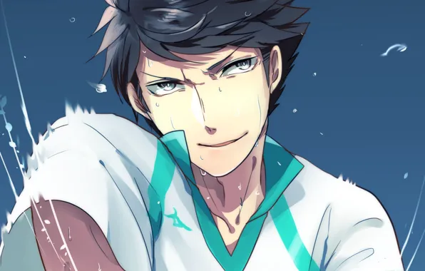 Smile, art, guy, volleyball