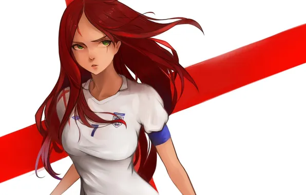 Picture look, girl, attitude, room, t-shirt, art, league of legends, 2014 fifa world cup