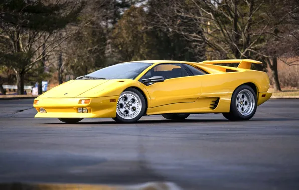 Picture Yellow, Supercar, Lamborghini Diablo