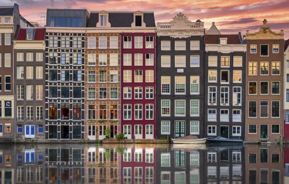 The city, Amsterdam, Canals