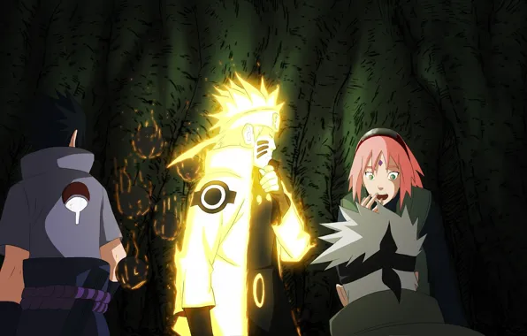 Anime, art, cave, guy, Naruto, Naruto, team 7, Naruto Uzumaki
