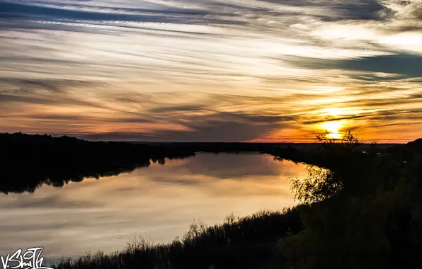 Sunset, nature, river, Vladimir Smith, Vladimir Smith, Kaluga, Kaluga