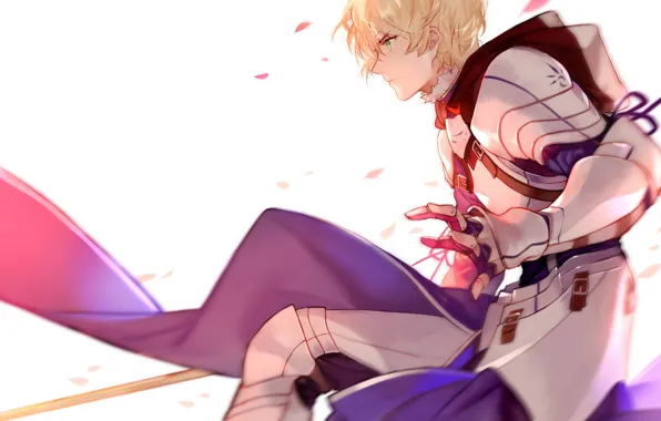 Anime, art, guy, fate grand order, the saber