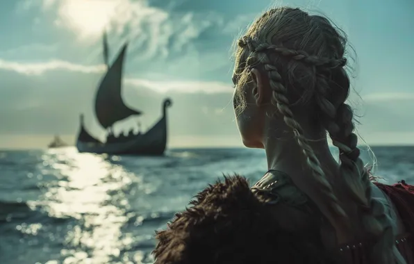 Viking, female, portrait, scandinavian