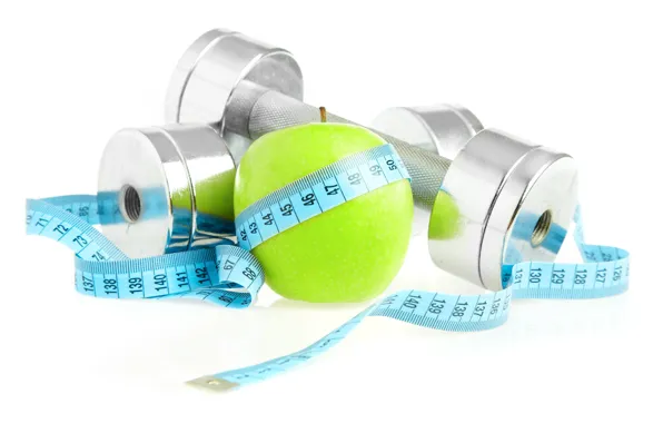 Picture sport, apples, dumbbells