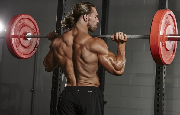 Pose, back, muscle, muscle, rod, bodybuilding, gym, gym