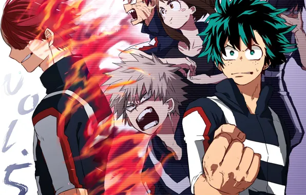 Anime, heroes, Boku no Hero Academy, My heroic academia