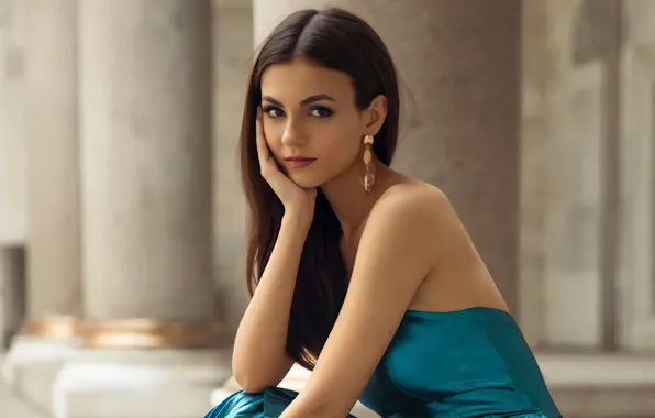 Picture girl, beautiful, model, look, Victoria Justice, earrings