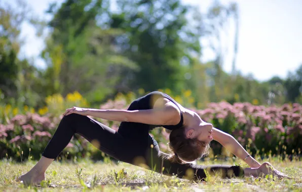 Summer, girl, pose, flexibility, Sam