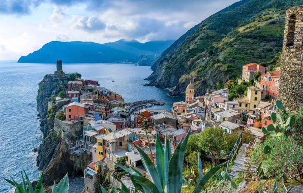 Landscape, the city, Italy, Vernazza