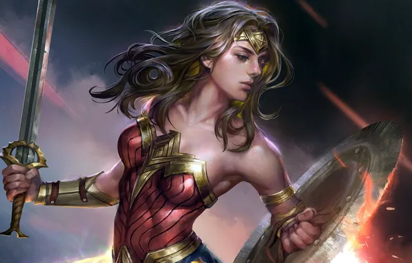 Picture ART, wonder woman, Fan Art, Wonder woman, jeremy chong, superheroine comics