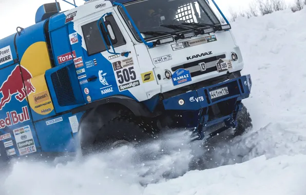 Winter, Snow, Truck, Master, Russia, Frost, Kamaz, Rally