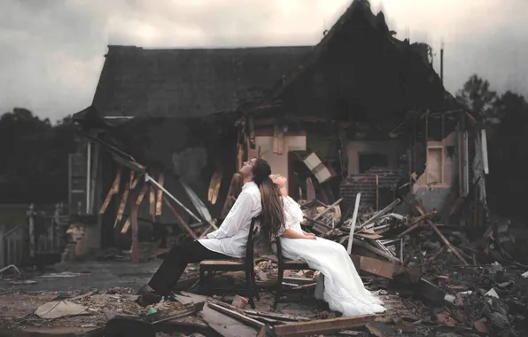 Picture girl, mood, home, guy