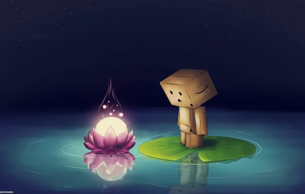 Flower, box, robot