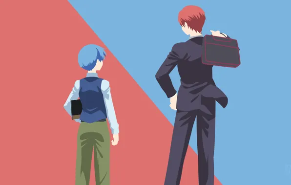 Minimalism, anime, art, guys, The class assassins, Ansatsu Kyoushitsu