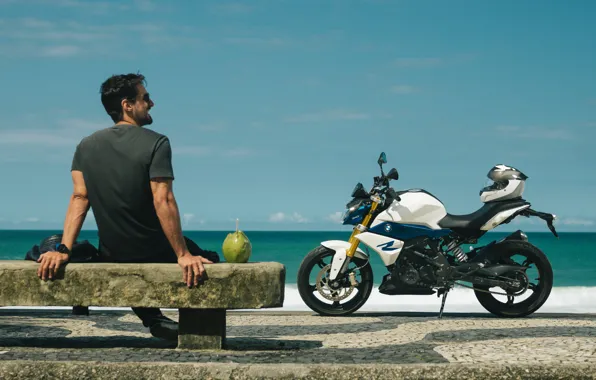 BMW, man, motorbike, BMW G 310 R