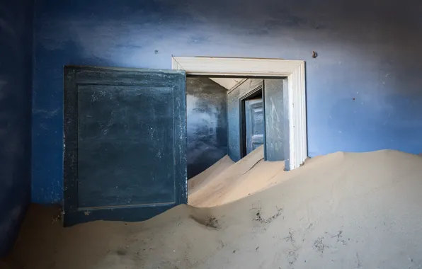 Picture sand, room, the door