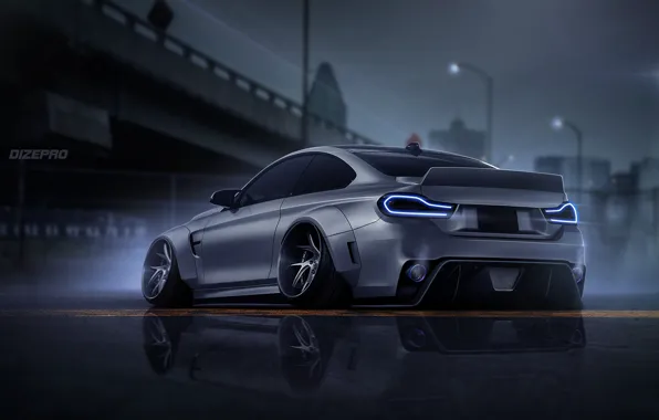 Picture Auto, BMW, Machine, Grey, Art, COUPE, Rendering, BMW M4