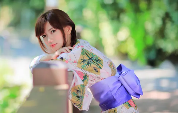Summer, face, style, model, clothing, kimono