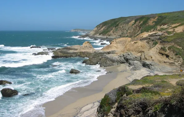 Picture sea, nature, rocks
