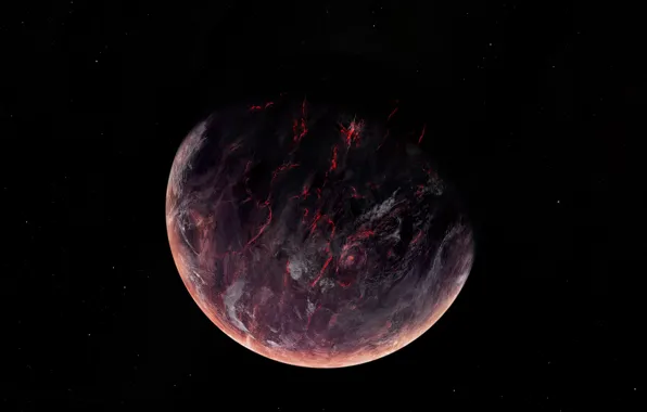 Space, stars, planet