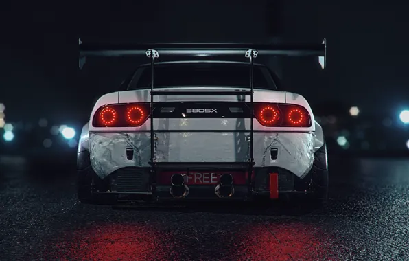 Auto, Night, Machine, Nissan, Car, Render, Night, Transport & Vehicles