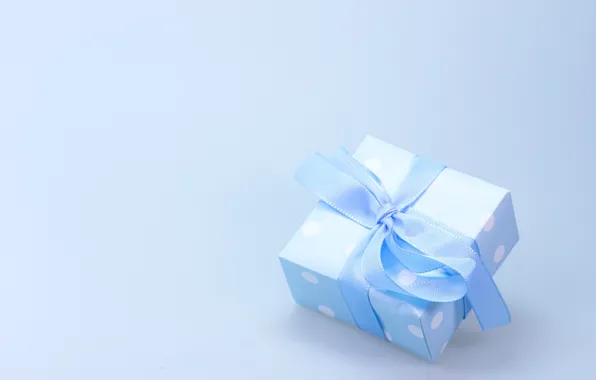 Winter, background, holiday, box, gift, blue, Christmas, New year
