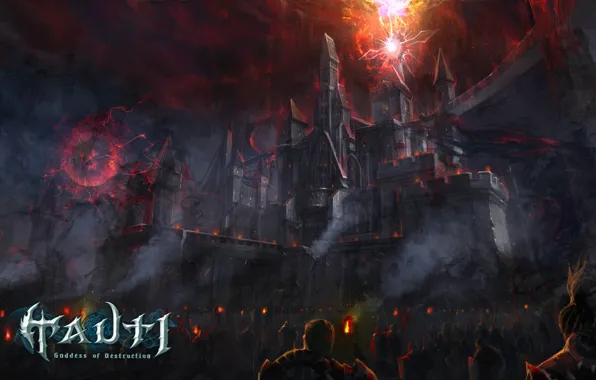 Picture castle, army, lineage 2, lineage, line, la2, goddess of destruction, lineage