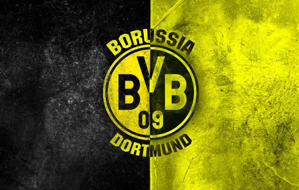 Black, Yellow, Logo, Football, Background, Logo, Borussia Dortmund, Borussia Dortmund