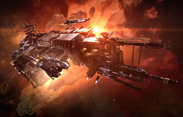 Space, nebula, asteroids, space, spaceship, eve online, space ship, coooper