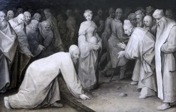 Munich, artist, picture gallery, Neue Pinakothek, Christ and the woman taken in adultery, Jan Brueghel, …