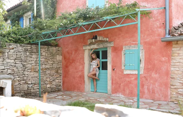 Long hair, hot girl, model, greenery, outside, sexy woman, photoshoot, posing