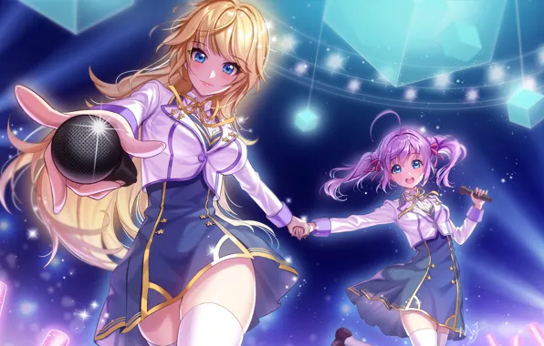 Girls, scene, microphone, majiang, tagme (character)