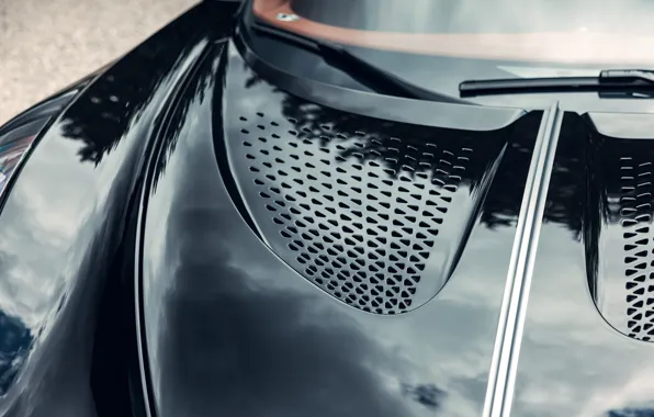 Bugatti, close-up, The Black Car, Bugatti The Black Car