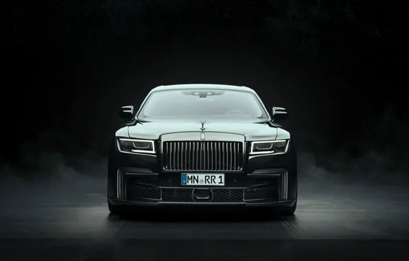 Picture car, Rolls-Royce, Ghost, front view, Rolls-Royce Black Badge Ghost