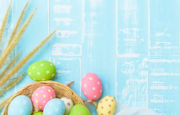 Flowers, eggs, Easter, flowers, spring, Easter, eggs, decoration