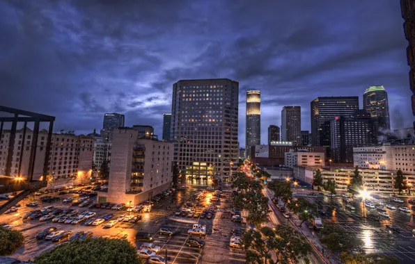 Night, lights, lights, CA, night, Los Angeles, California, Los Angeles